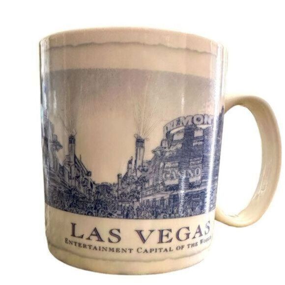 VINTAGE 2008 Starbucks Architect Series LAS VEGAS Coffee Tea Cup Mug - 18oz - Picture 1 of 5
